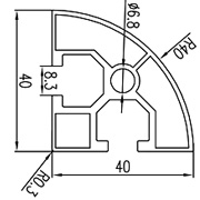 國標(biāo)4040R圓角